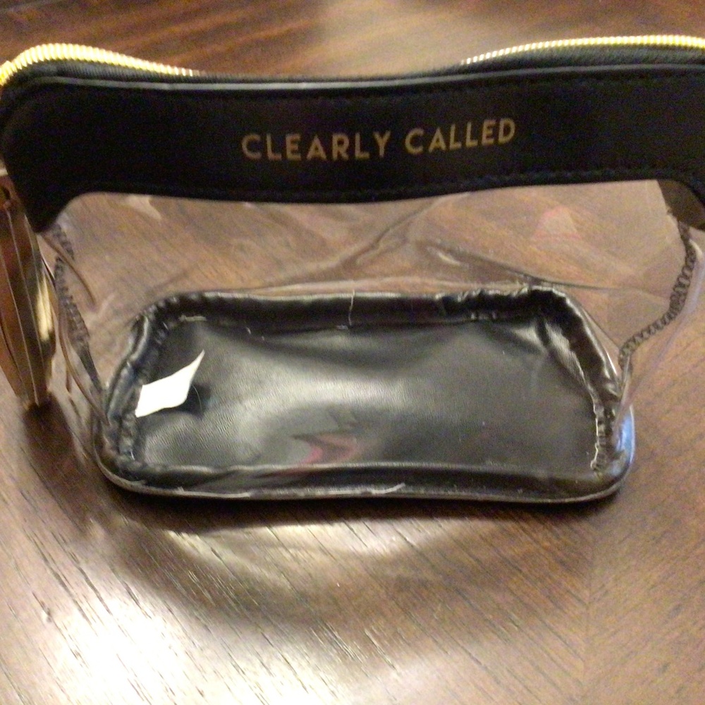 NWOT clearly called makeup bag